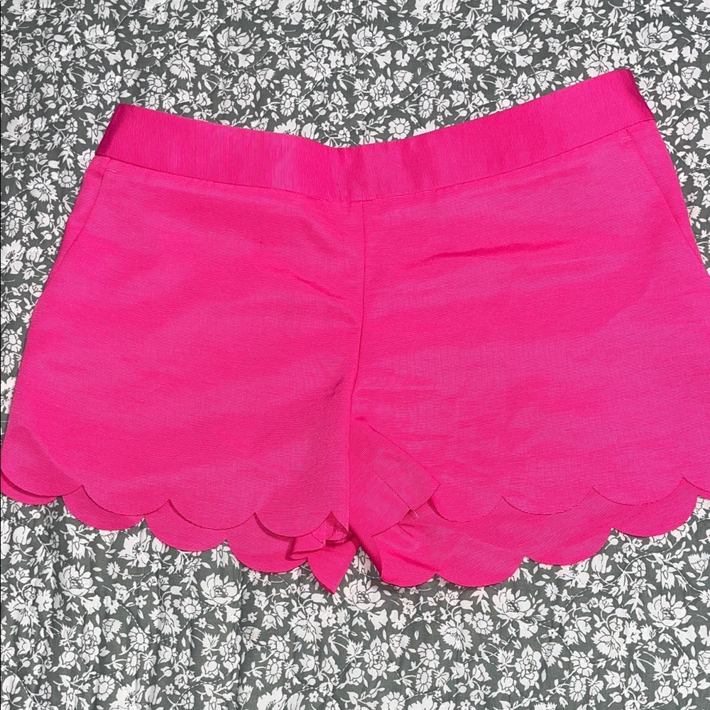 Express Pink Scalloped Women Shorts
